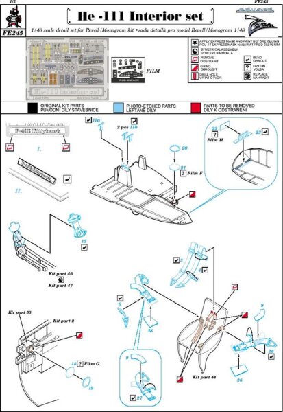 Heinkel He 111, Interior set (Monogram, Revell)