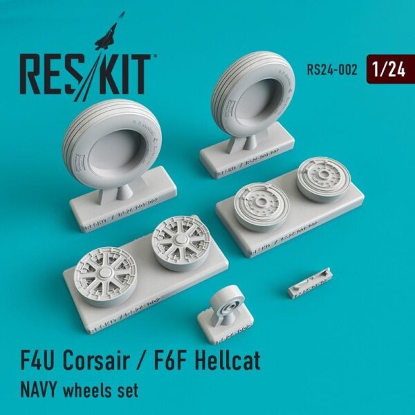 Grumman F6F-5 Hellcat Naval based wheels set