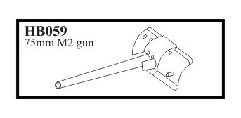 75 mm M 2 gun with mantlet for M4 Sherman