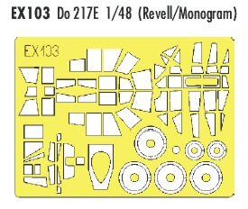 1/48 Dornier Do-217E Mask for Monogram/Revell