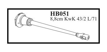 8,8 cm KwK 43/3L/71 with mantlet and muzzle