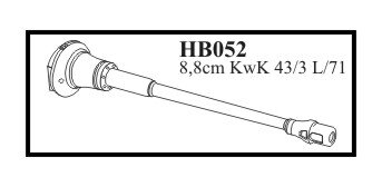 8,8 cm KwK 43/3L/71 with mantlet and muzzle