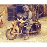 DKW German Motorcycle rider - WWII
