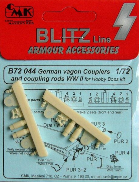 German vagon couplers&coupling rods (HOBBYB)