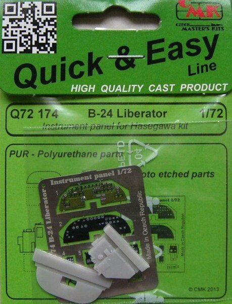B-24D/B-24J Liberator - Instrument panel (Hasegawa