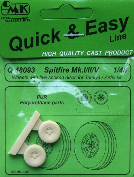 Spitfire Mk.I/II/V wheels 5-spoked (TAM/AIRF)