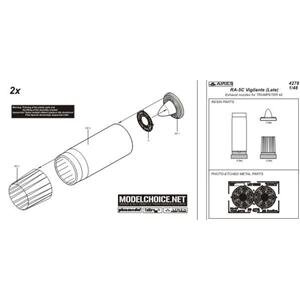 RA-5C exhaust nozzles - late Verion