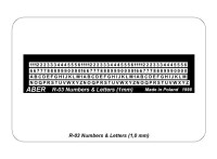 Zahlen und Buchstaben, 1,0 mm hoch