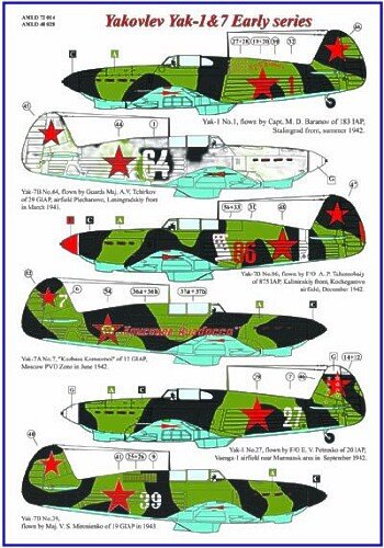 Yakolev Yak-1 and 7 early versions