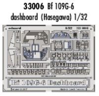 Bf-109 G-6 instrument panel (Hasegawa)