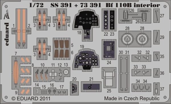 Bf-110B interior S.A. (Airfix)