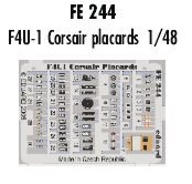 F4U-1 Corsair placards