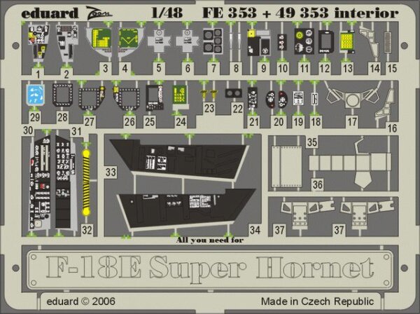 F-18E Super Hornet interior (Hasegawa)