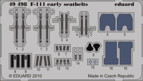 1/48 F-111 early seatbelts (HobbyBoss)