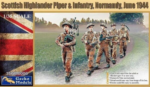 Scottish Highlander Piper & Infantrie 1944