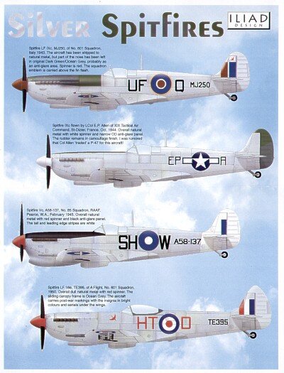 Silver Supermarine Spitfires (4)