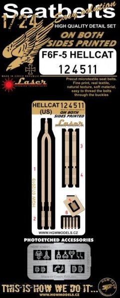 Grumman F6F-5 Hellcat - Seatbelts (Laser)