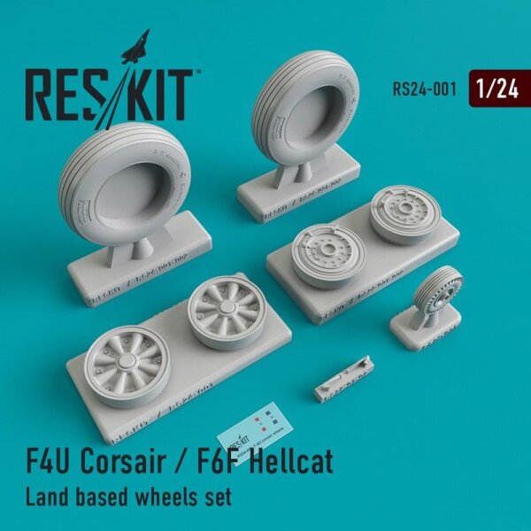 F4U Corsair / F6F Hellcat Land based wheels set