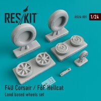 F4U Corsair / F6F Hellcat Land based wheels set