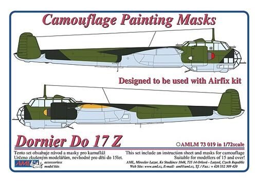 Dornier Do-17Z Camouflage Painting Masks