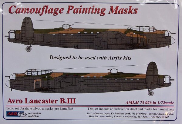 Avro Lancaster B.III Camo Painting Masks