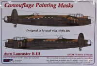 1/72 Avro Lancaster B.III Camouflage Painting Masks