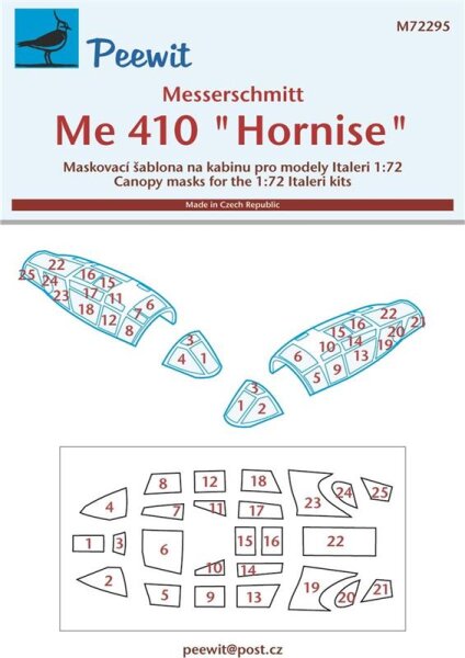 Messerschmitt Me-410 Hornisse Canopy Masks