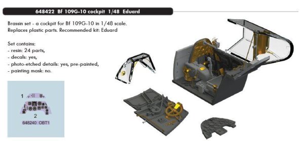 1/48 Messerschmitt Bf-109G-10 Cockpit