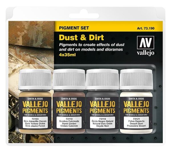 Pigment Set „Staub und Schmutz";"Dust & Dirt 4x 35ml Pigmente"