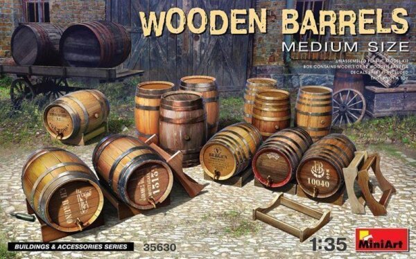 Wooden Barrels. Medium Size