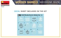 1/35 Wooden Barrels. Medium Size