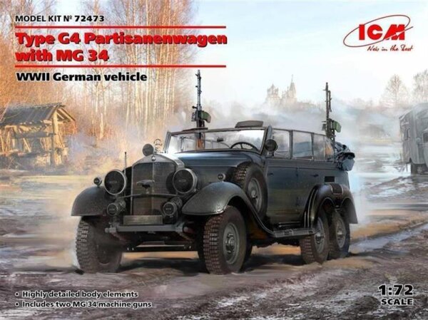 Mercedes Benz G4 Partisanenwagen mit MG34