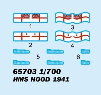 1/700 HMS Hood 1941 - Top Grade