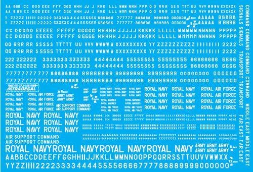 RAF Post War White Serial Letters and Numbers