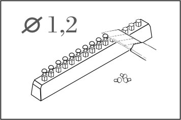 Nieten rund cal. 1,2 mm