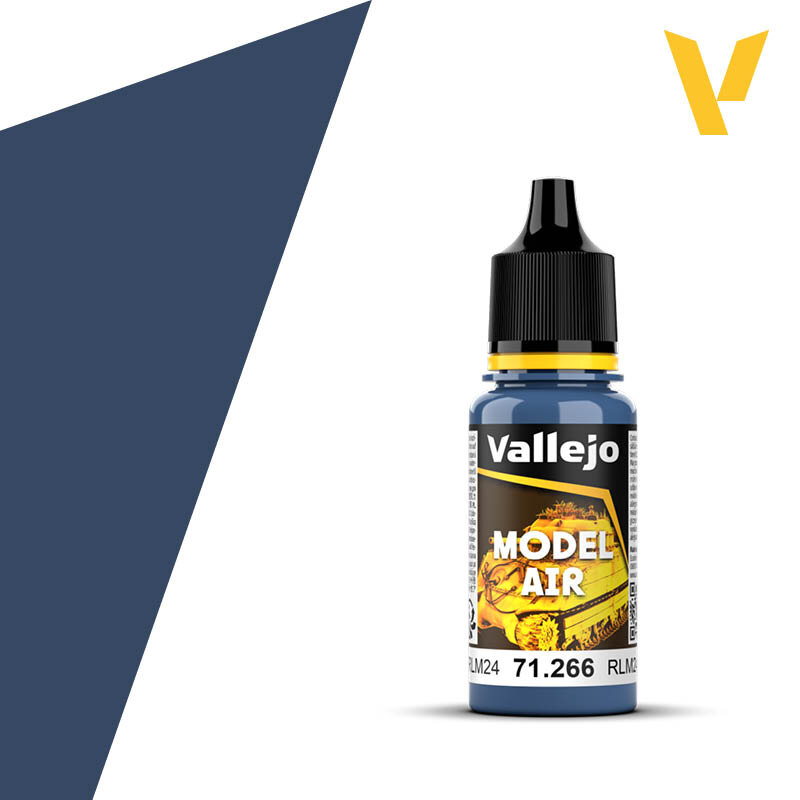 Vallejo Model Air Farbe – Dark Blue RLM24 (17ml) Für Airbrush & Pinsel