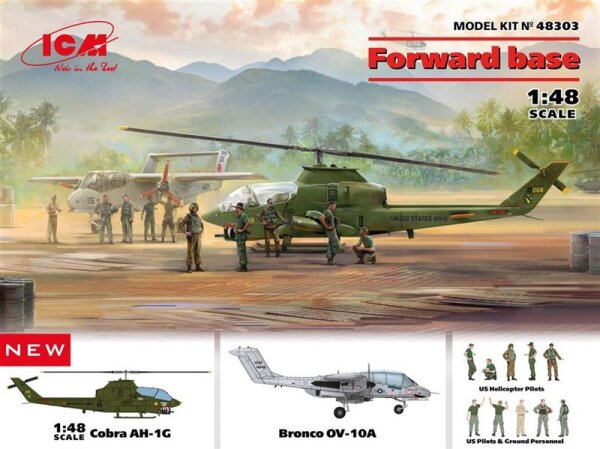 Forward Base. AH-1G + Bronco OV-10A + 10 Figures