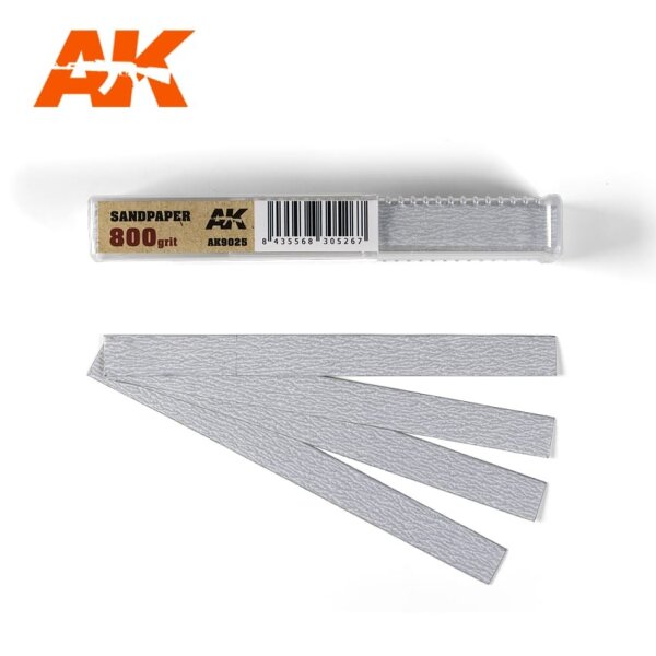 Sandpaper 800 grit (dry)