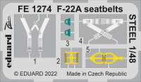 Lockheed-Martin F-22A Seatbelts Steel(I Love Kits)