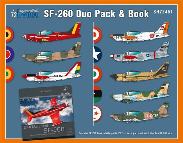 1/72 SIAI-Marchetti SF-260 Duo Pack & Book