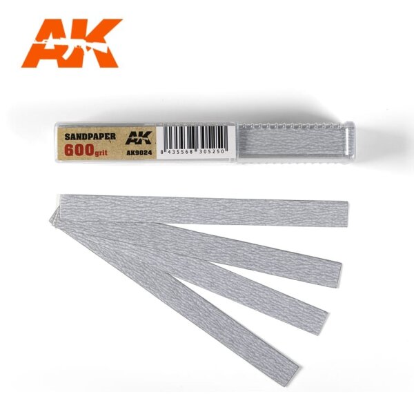 Sandpaper 600 grit (dry)