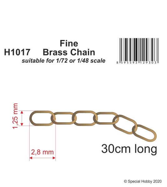 Metallkette, 30 cm, für 1:72 und 1:48