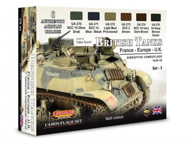 British Tanks Set 2 - France-Europe- U.K. Disruptive Camouflage 1936 - 1945