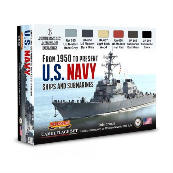 US Navy Ships and Submarine  from 1950 to Present 6x22ml