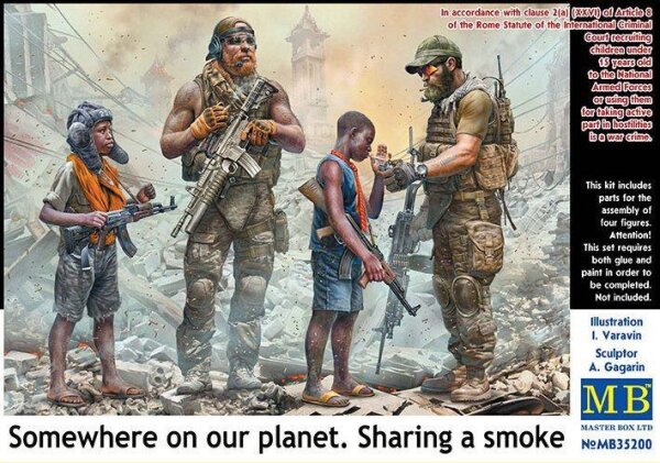 Somewhere on our planet. Sharing a smoke