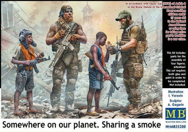 Somewhere on our planet. Sharing a smoke