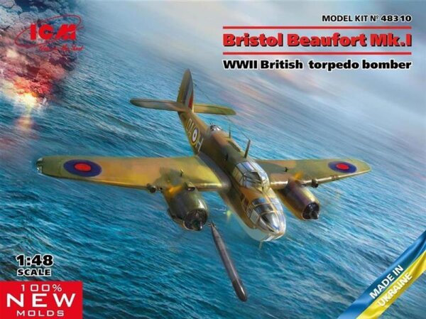 1/48 Bristol Beaufort Mk.I  WWII British Torpedo-Bomber