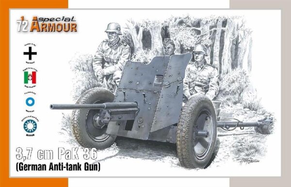 1/72 3,7 cm PaK 36 German Anti-Tank Gun