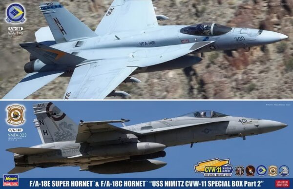 1/72 F/A-18E Super Hornet & F/A-18C Hornet "USS Nimitz CVW-11 Special Box Part 2"