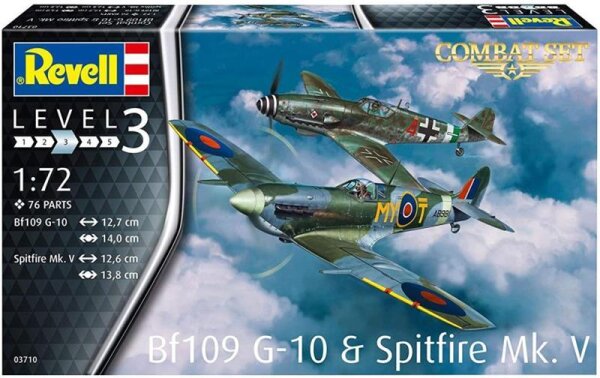1/72 Combat Set Messerschmitt Bf-109G-10 & Spitfire Mk. V